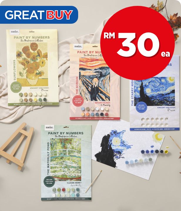 Great Buy RM30 each Make Paint By Numbers Masterpiece Kits