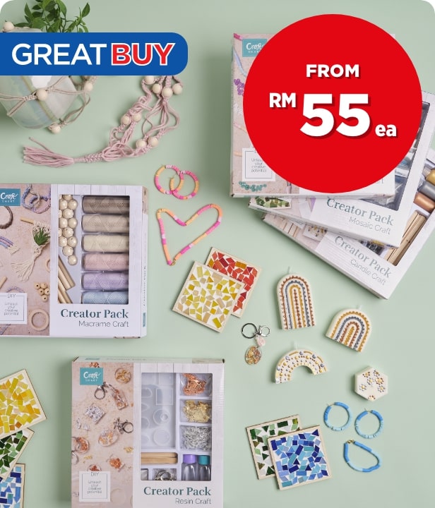 Great Buy: From RM55 each All Craftsmart Creater Packs