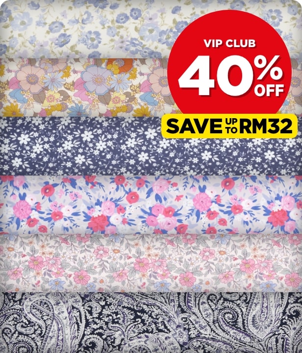 VIP CLUB 40% Off All Print Rayon & Print Cotton Poplin Fabric