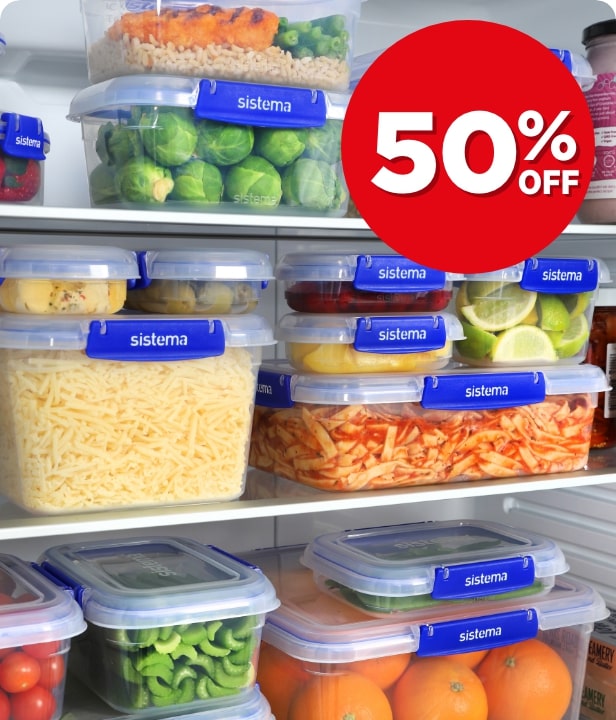 50% Off Sistema Klip It Plus Food Storage