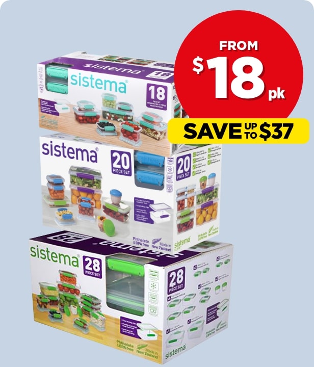 From $18 pack Sistema Bulk Packs