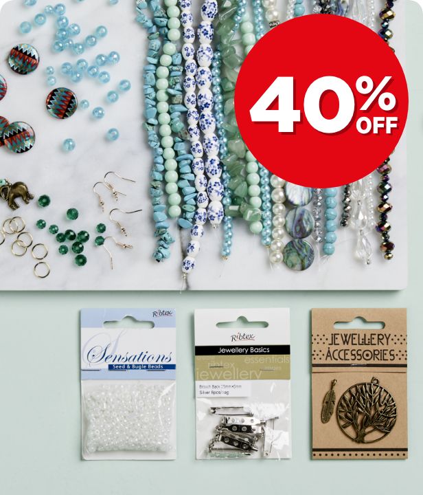 40% Off Ribtex & Crafters Choice Beads & Findings
