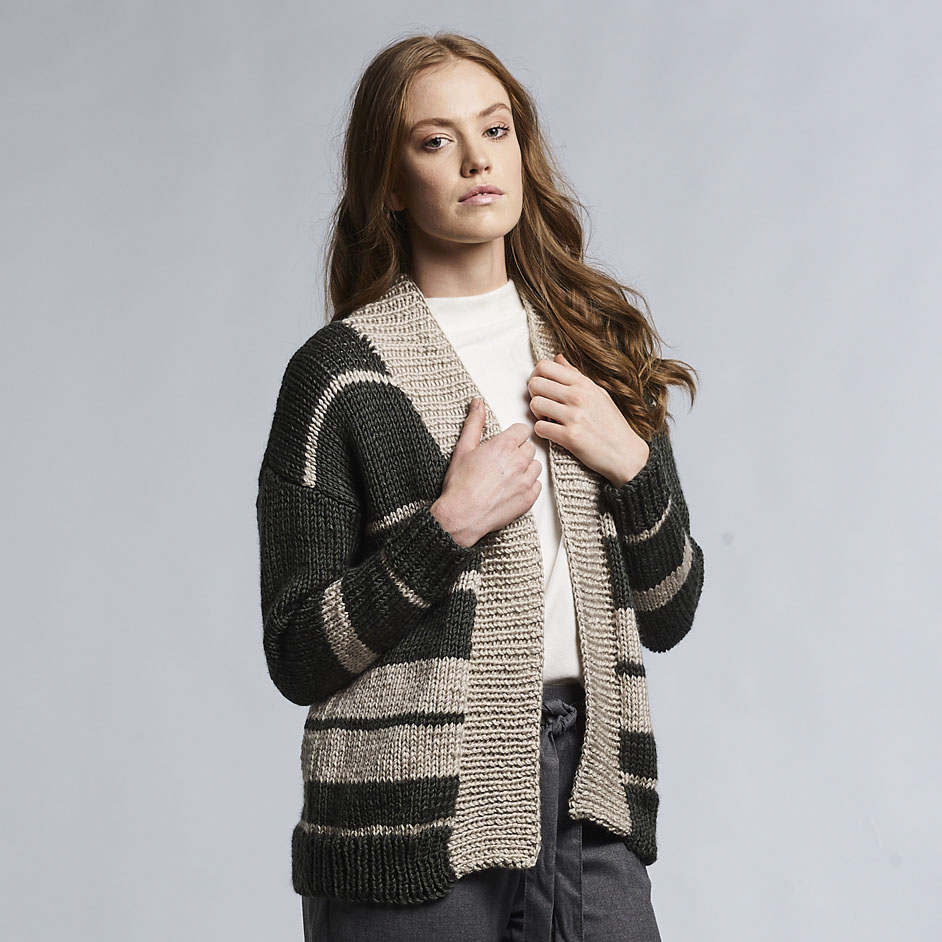 Lion Brand Wool-Ease Thick & Quick Jutka Cardigan Project