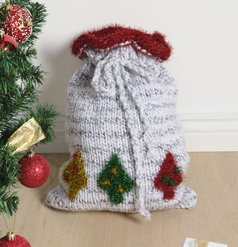 Monkey Twist & Tinsel Embellished Christmas Mini Sack Project