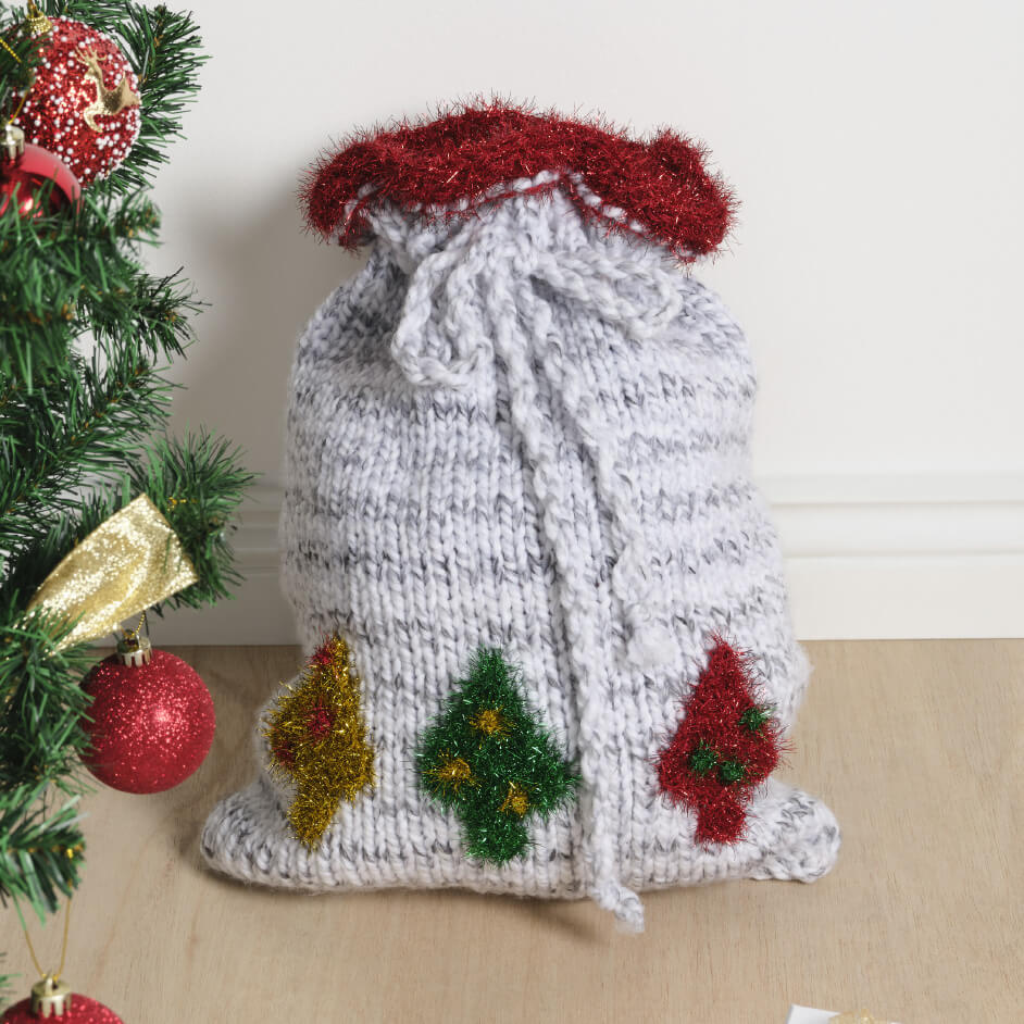 Monkey Twist & Tinsel Embellished Christmas Mini Sack Project