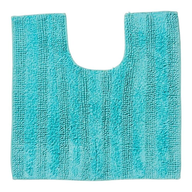 KOO Linear Tufted Bathroom Mats Seafoam Contour Mat