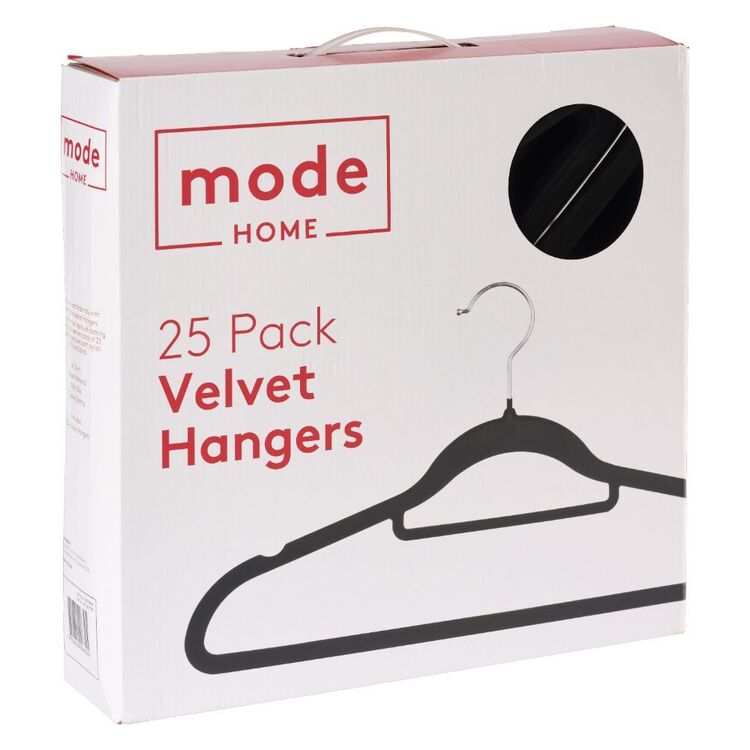 Gray Velvet Baby Hangers, 25-Pack
