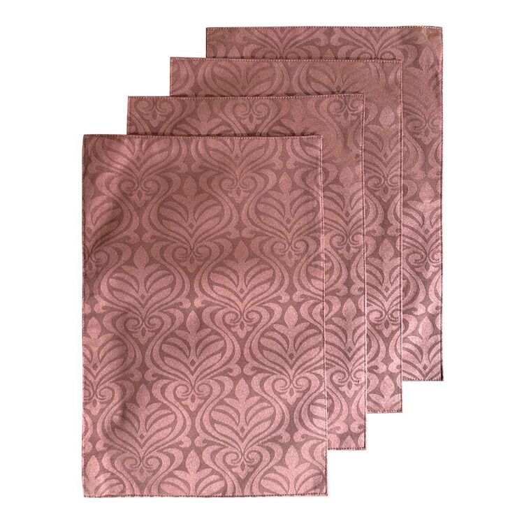 Emerald Hill Floral Placemat 4 Pack Pink Clay 30 x 45 cm