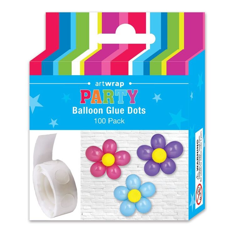 Glue dots for balloons - Party Time - transparent, 100 pcs.