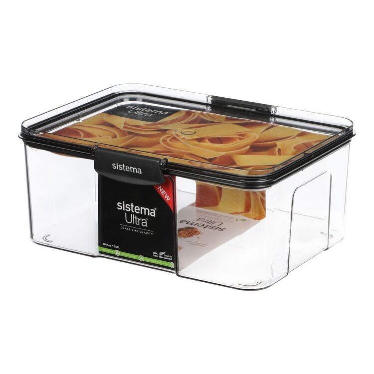 type A Clarity Transparent Storage Box with Lid, 2-L