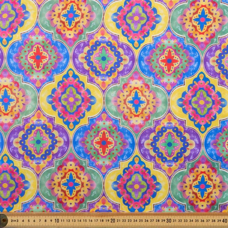 Mandala Modal 145 cm Satin Fabric Multicoloured