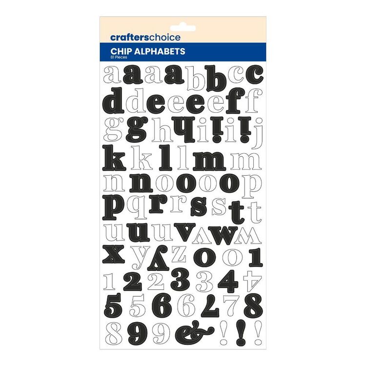 Crafters Choice Chipboard Wedding Alphabet Stickers Multicoloured