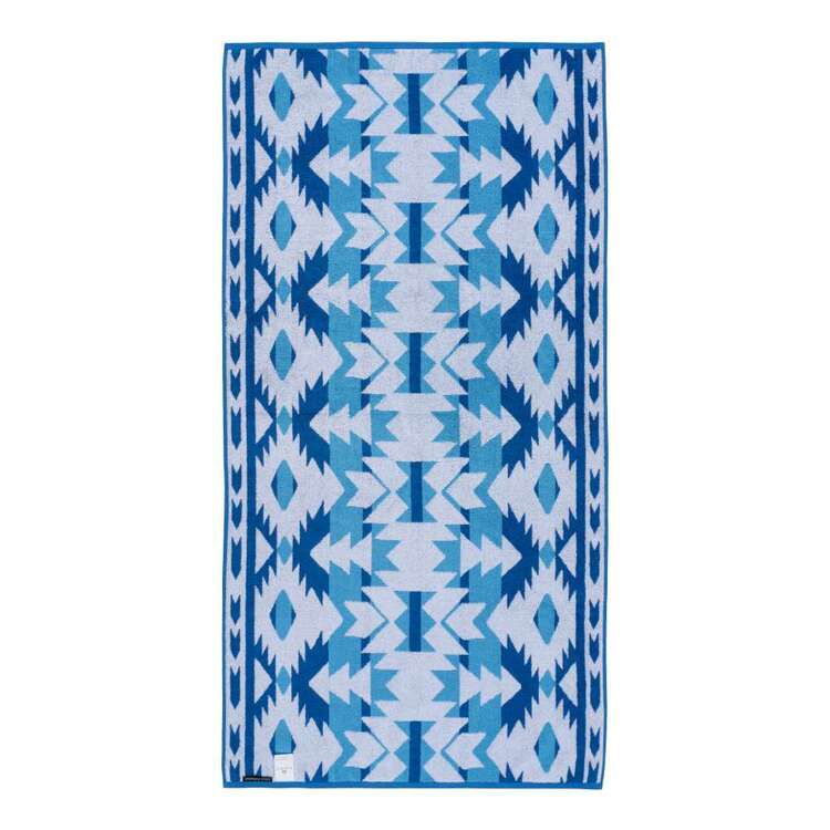 Logan & Mason Jacquard Beach Towels Aztec Blue