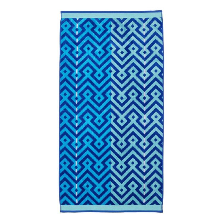 Brampton House Jacquard Beach Towels Blue