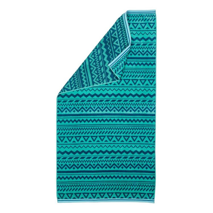 KOO Jacquard Beach Towels Rei Aztec Teal