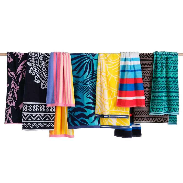 KOO Jacquard Beach Towels Rei Aztec Teal