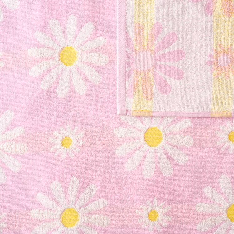 KOO Freya Daisy 550GSM Towel Collection Pink