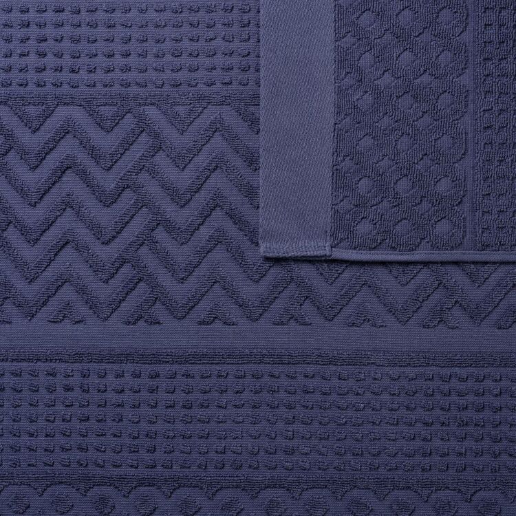 KOO Otto Jacquard 550GSM Towel Collection Blue