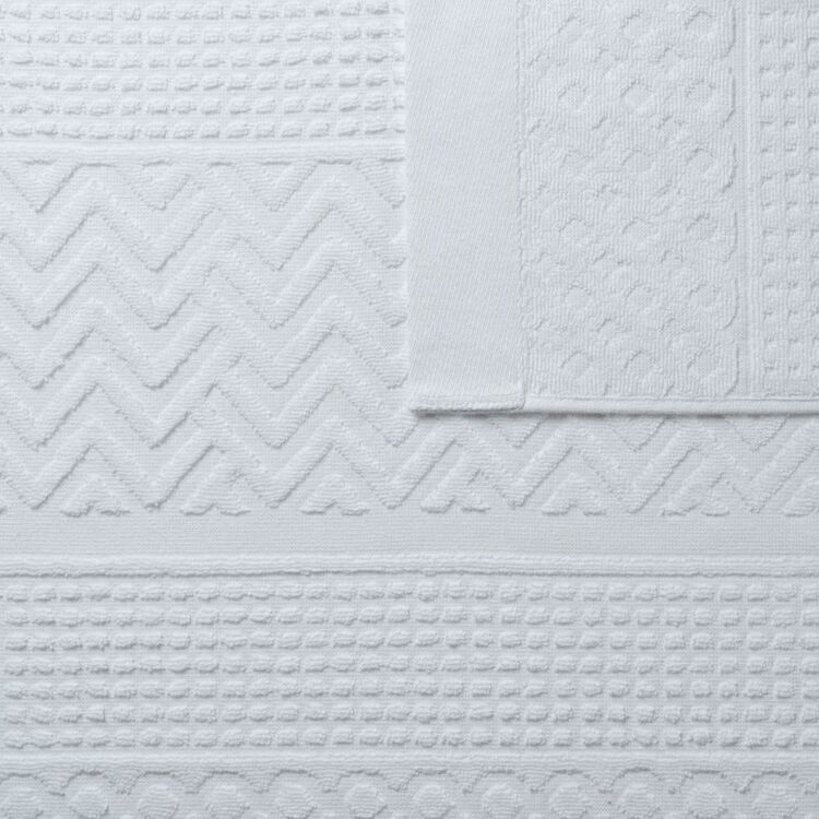 KOO Otto Jacquard 550GSM Towel Collection White