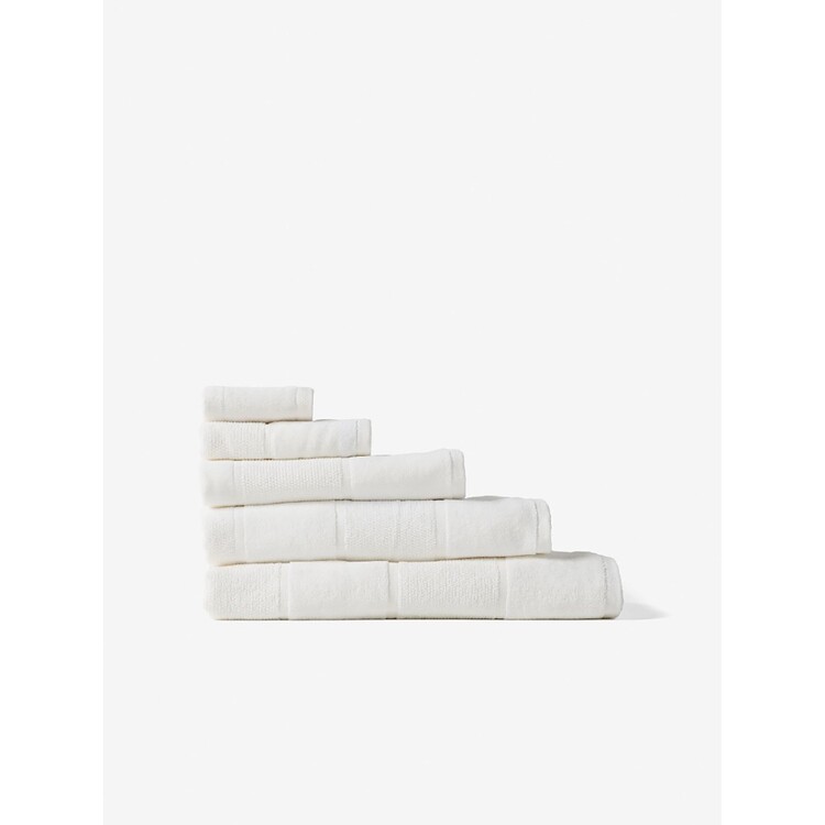 Linen House V.Stripe B.Towels Towel Collection White