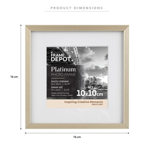Frame Depot Platinum Frames Gold 10 x 10 cm