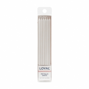 Loyal Tall Candle 12 Piece Set White