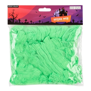 Spooky Hollow Spider Web Decoration Green 60 g