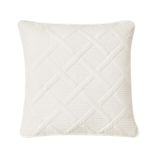 KOO Eve Quilted European Cushion White 50 x 50 cm