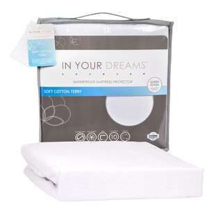 In Your Dreams Waterproof Mattress Protector White King Single