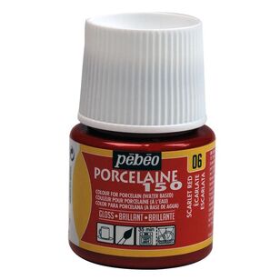 Pebeo Porcelaine 150 Paint Scarlet Red 45 mL