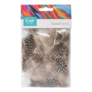 Shamrock Craft Polka Dot Feathers Natural 2 g