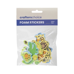 Crafters Choice Safari Printed Foam Stickers Multicoloured