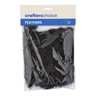 Crafters Choice Turkey Feathers Black 10 g
