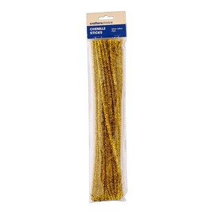 Crafters Choice Glitter Chenillie Sticks 30 Pack Yellow 6 mm x 30 cm