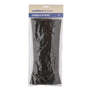 Crafters Choice Plain Chenillie Value Pack Black 6 mm x 30 cm