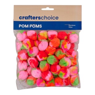 Crafters Choice Rainbow Pom Poms Rainbow
