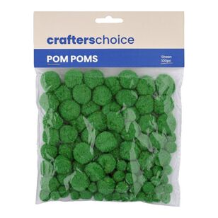 Crafters Choice Assorted Pom Poms Green