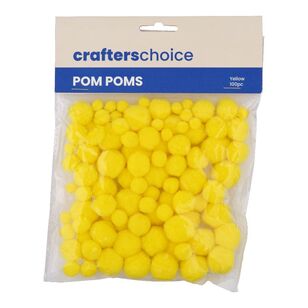 Crafters Choice Assorted Pom Poms Yellow