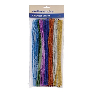 Crafters Choice Mixed Chenillie 90 Pack Glitter 6 mm