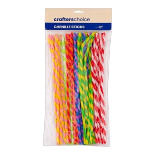 Crafters Choice Mixed Chenille 40 Pack Stripe 6 mm