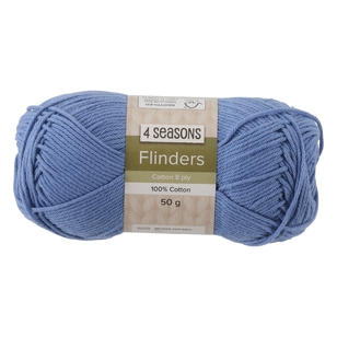 4 Seasons Flinders Cotton 8Ply Yarn 50 g Blue 50 g