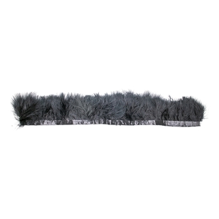 Marabou Trim On Satin Ribbon Black 1 m