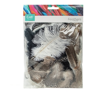 Mixed Feather Pack Black & White 7 g