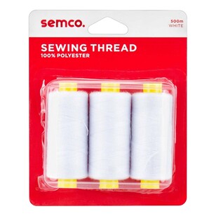 Semco 500m Sewing Thread White