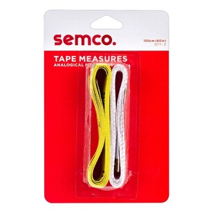 Semco 150 cm Tape Measure Yellow, Black, White & Red