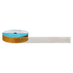 Everyday Organza Ribbon Pale Gold 16 mm x 3 m