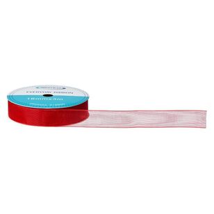 Everyday Organza Ribbon Red 16 mm x 3 m