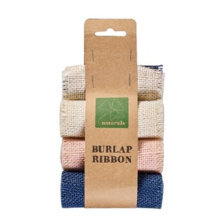 Shamrock Naturals Burlap Ribbon Multicoloured 9.5 cm