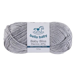 Bella Baby Baby Bliss Merino 4 Ply Yarn Silver