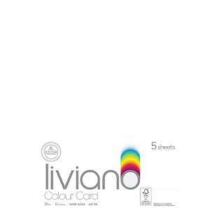 Liviano 180 GSM Card A3 5 Pack White A3